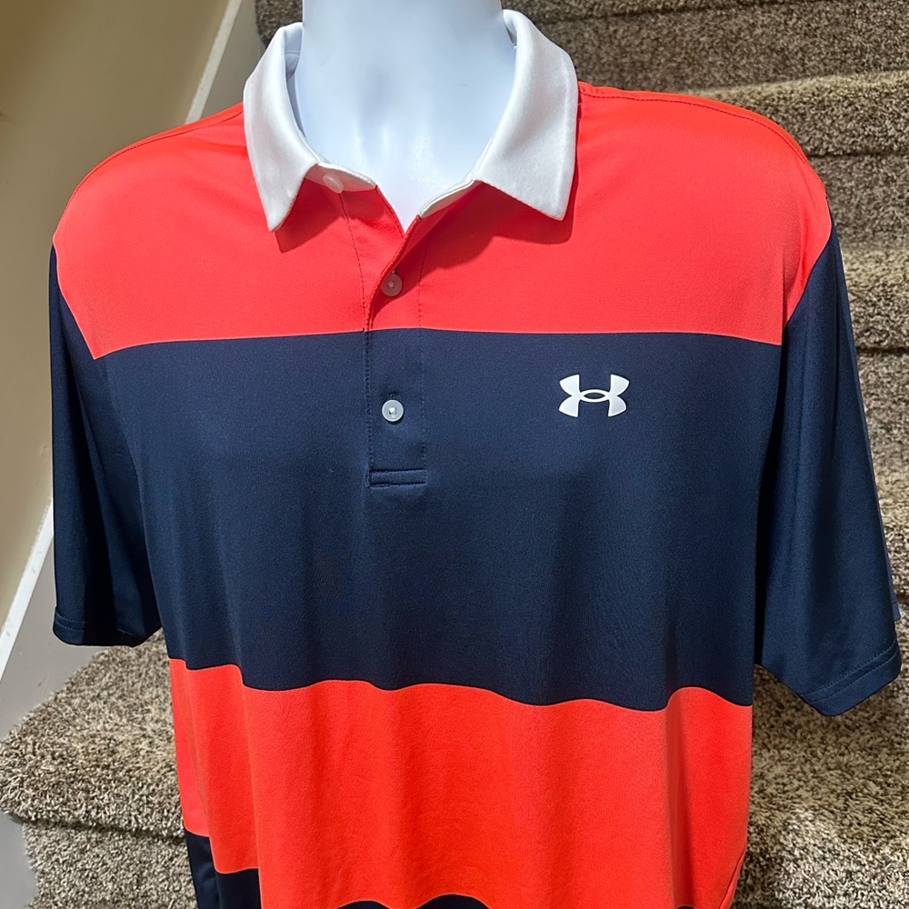 Bright *UNDER ARMOUR Playoff Polo* Loose wicking casual golf ⛳️ polo shirt - XL